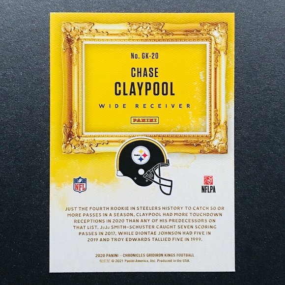 Chase Claypool RC - 2020 Panini Chronicles Gridiron Kings #GK-20 - Picture 2 of 2